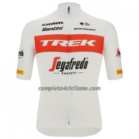 Maglia 2022 Trek-Segafredo Manica Corta Rosso Bianco